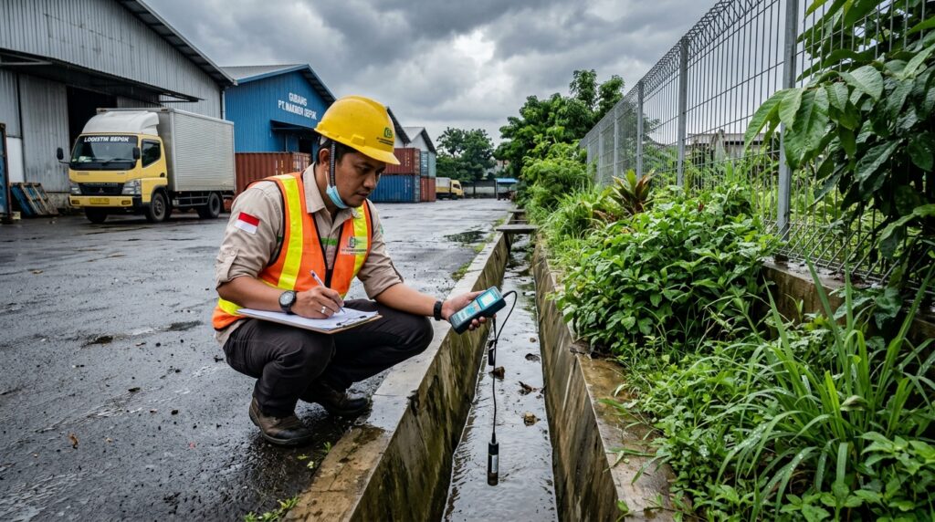 Kajian drainase mendukung Simulasi Biaya UKL UPL gudang Depok
