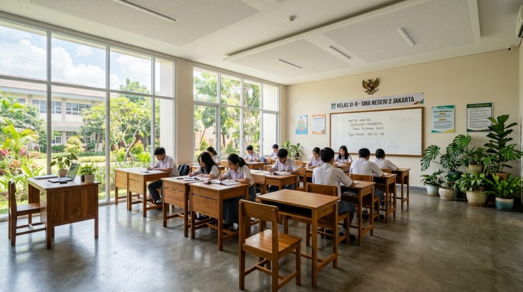 Desain ruang kelas mendukung Checklist Mengajukan UKL UPL yang berkelanjutan
