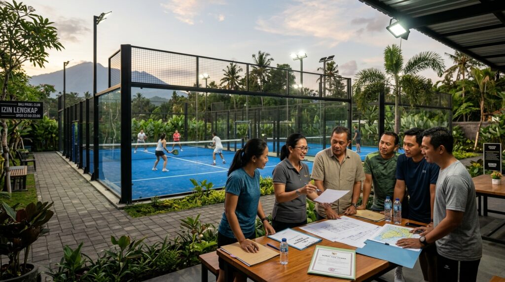 Pemilik venue membahas Manfaat UKL UPL SPPL untuk kelengkapan legalitas lapangan padel