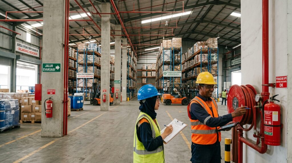 Panduan AMDAL pemilik gudang terkait sistem keselamatan fasilitas 