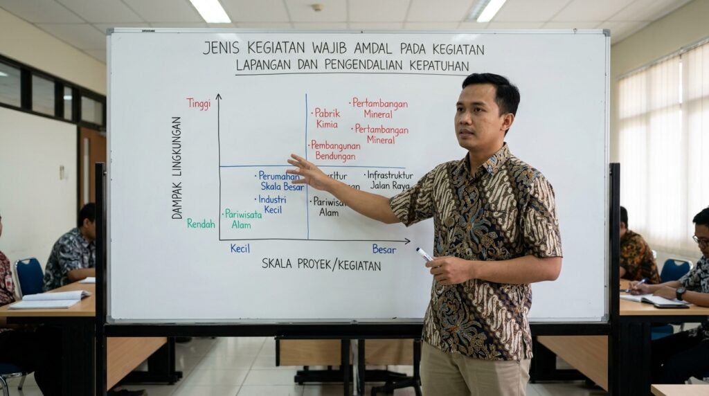 jenis kegiatan wajib amdal pada kegiatan lapangan dan pengendalian kepatuhan