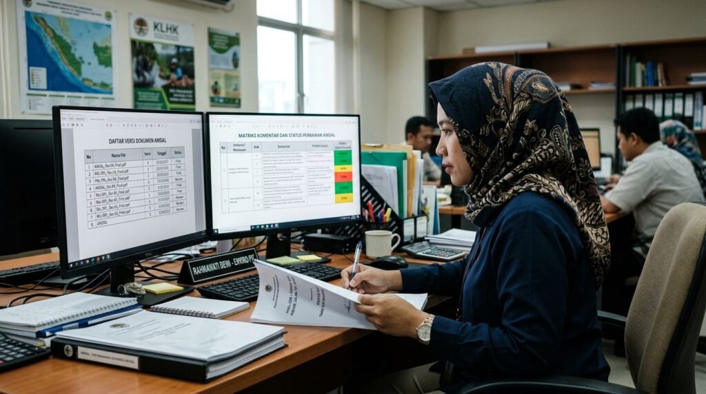 pengisian amdalnet pada kegiatan lapangan dan pengendalian data