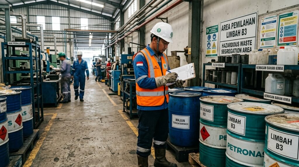 Identifikasi limbah b3 pada area maintenance pabrik Indonesia