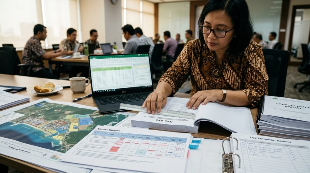 tahapan penyusunan amdal pada kegiatan lapangan dan pengendalian data