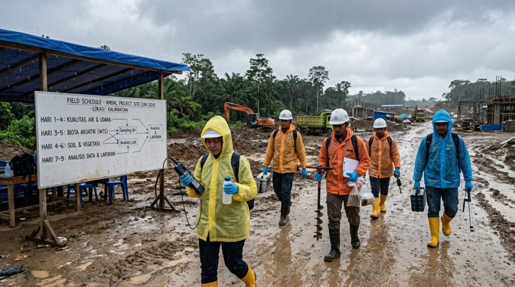 prosedur pembuatan amdal pada kegiatan lapangan dan pengendalian data