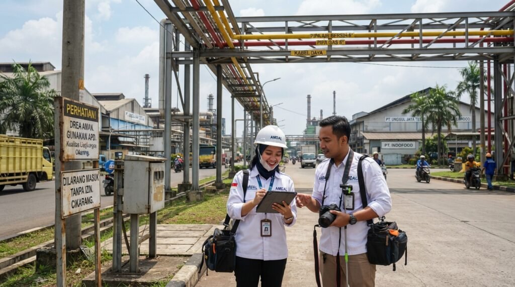 konsultan amdal cikarang — kawasan industri Cikarang dengan utility corridor