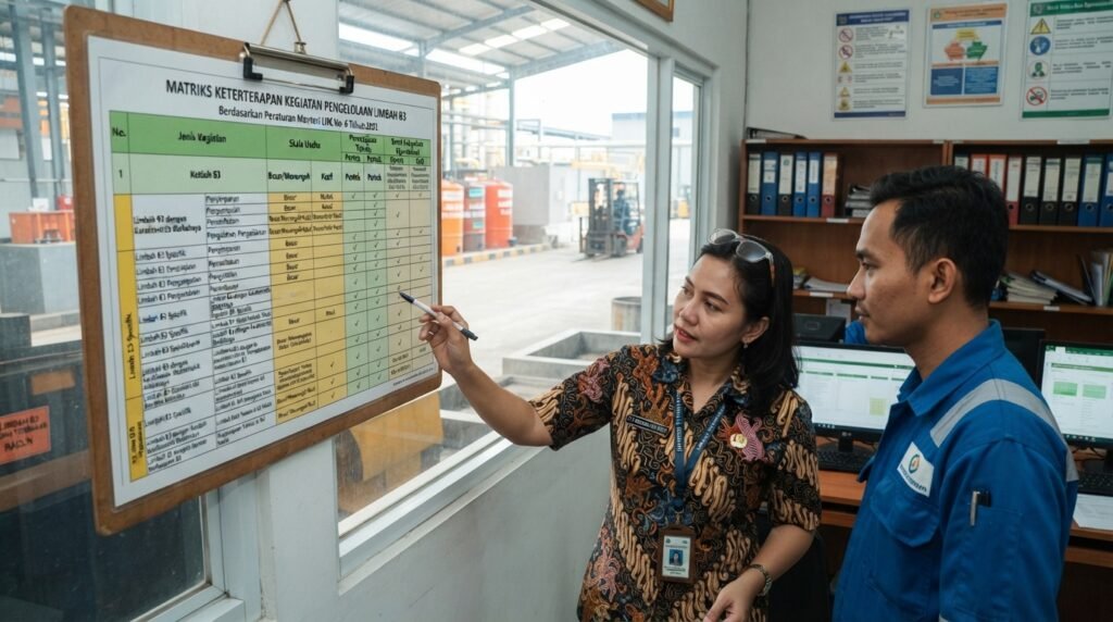 persetujuan teknis limbah b3 — applicability matrix aktivitas LB3