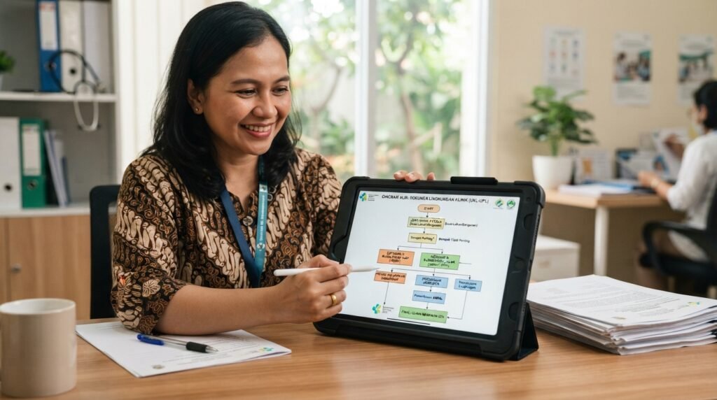  ukl upl klinik — decision tree dokumen lingkungan klinik di tablet
